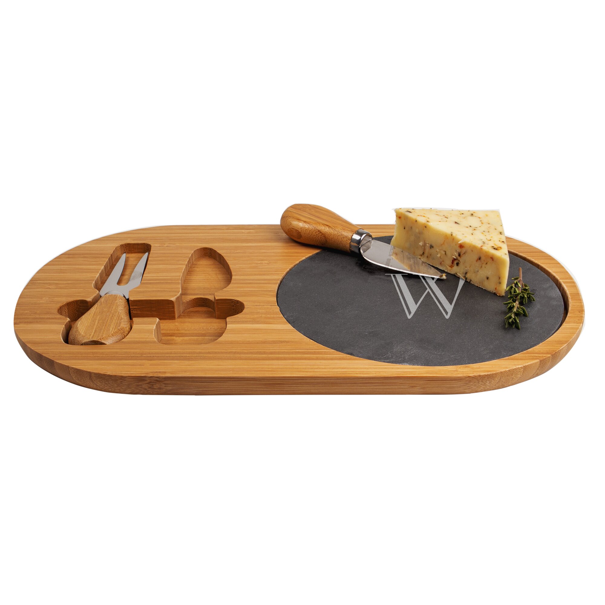 cathys concepts personalized 5 piece cheese board se